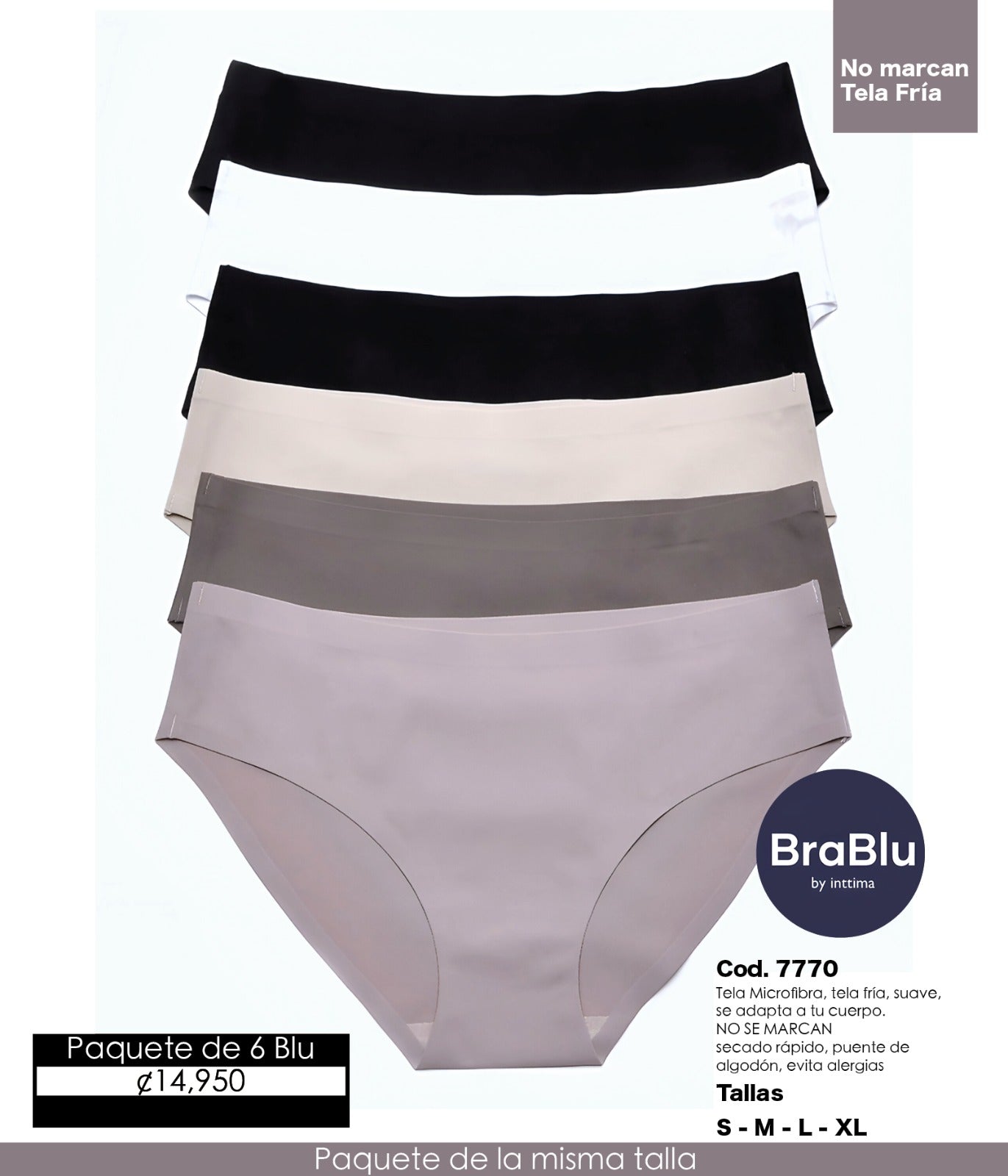 Paquete de 6 Blu Código 7770