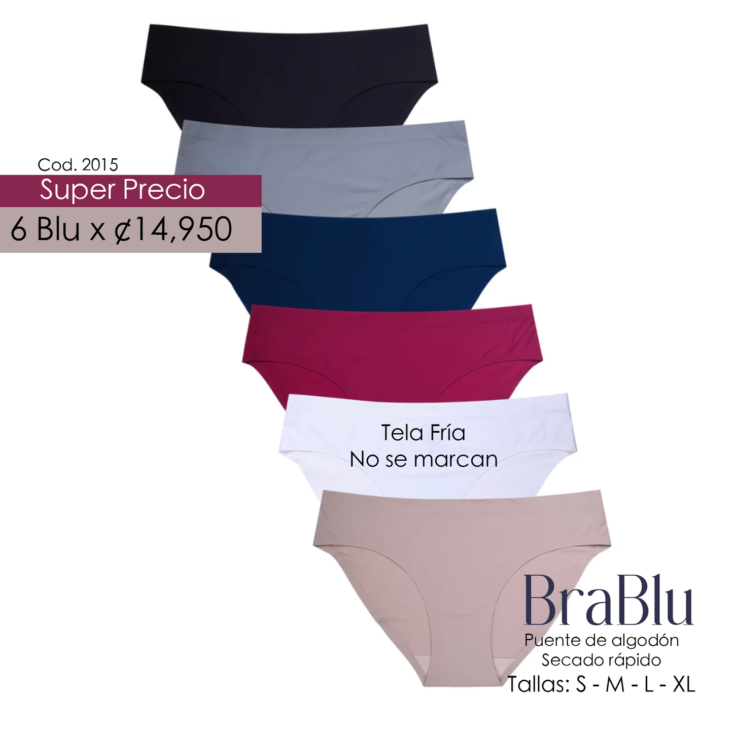 Paquete de 6 Blu Código 2015