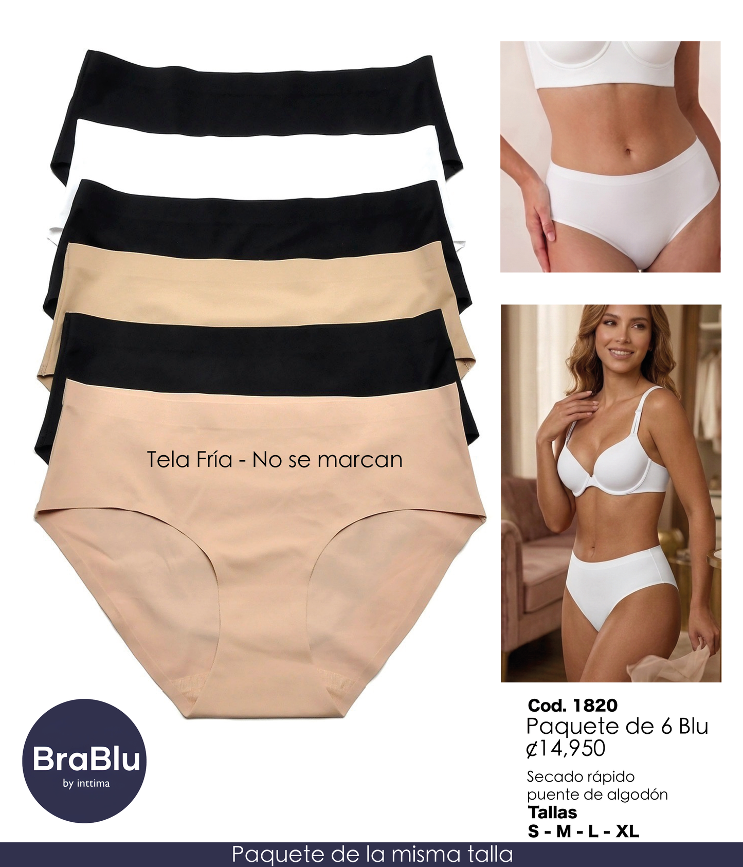 Paquete de 6 Blu Código 1820