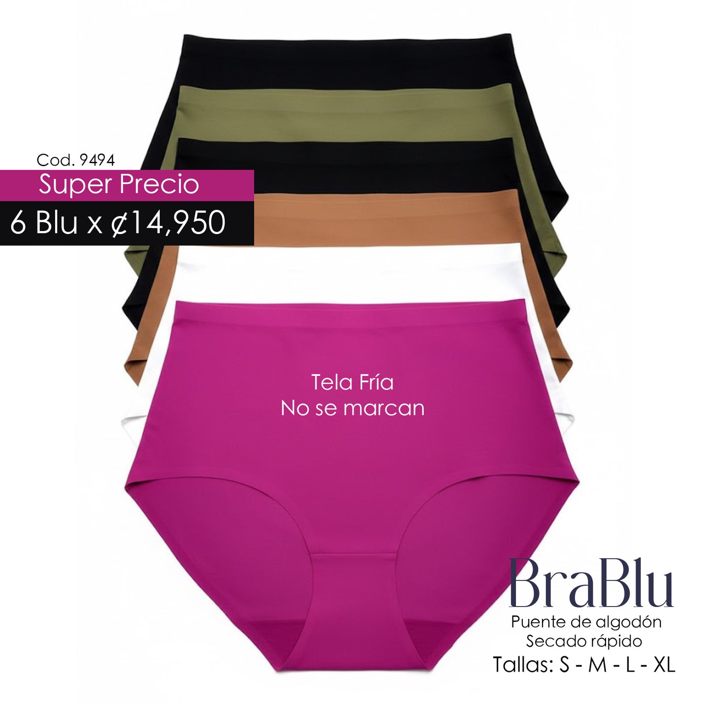 Paquete de 6 Blu Código 9494