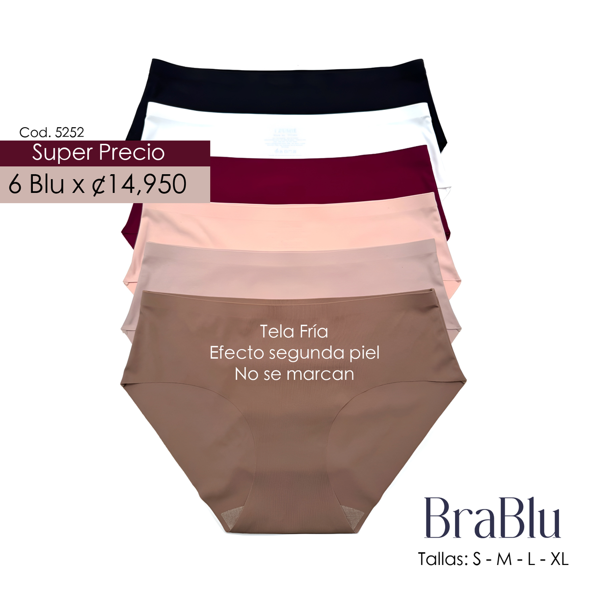 Paquete de 6 Blu Código 5252