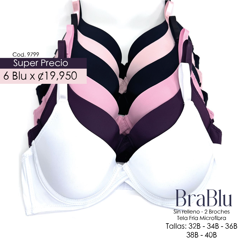 Paquete de 6 Bra Código 7379 Sin Relleno