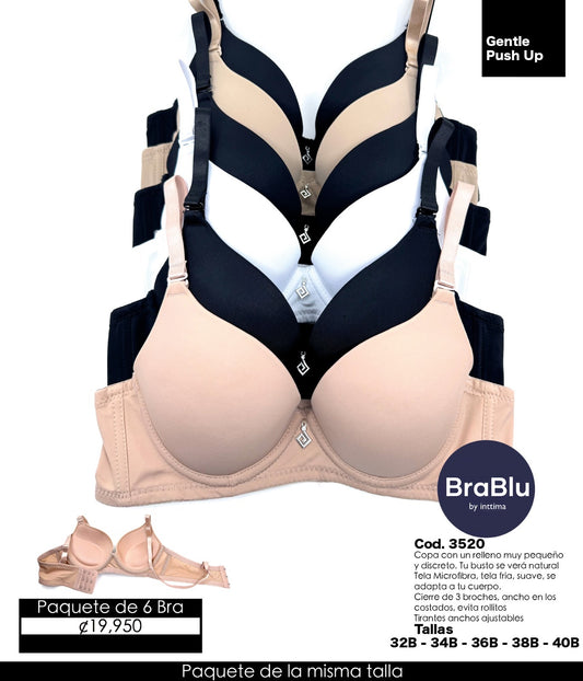 Paquete de 6 Bra Código  3520