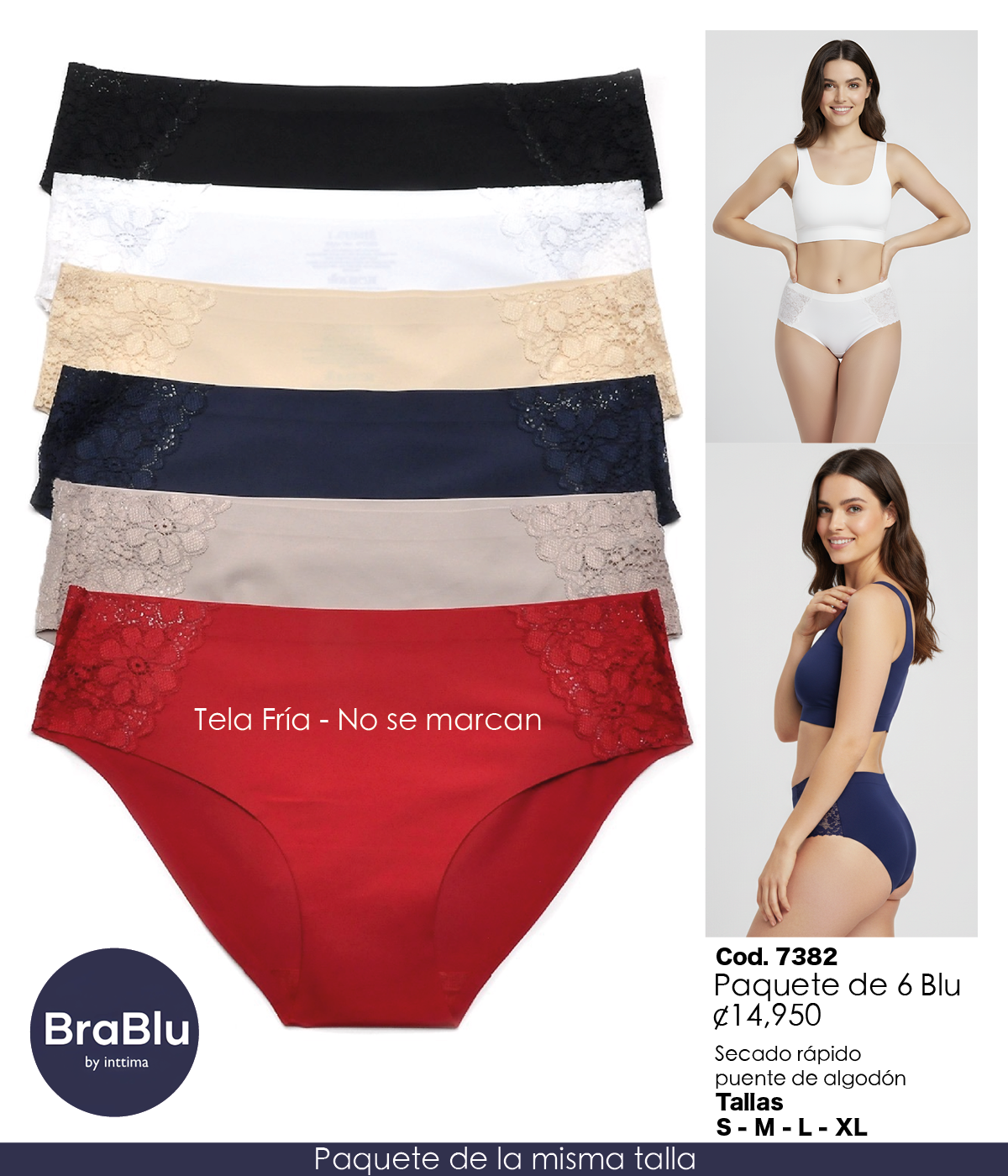 Paquete de 6 Blu Código 7382