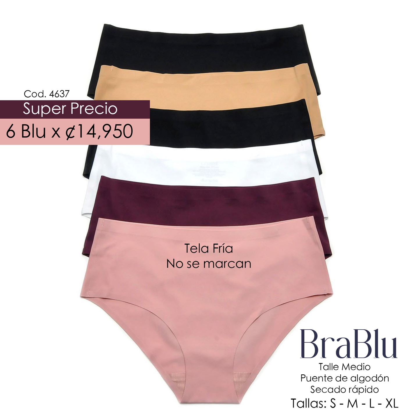 Paquete de 6 Blu Código 4637