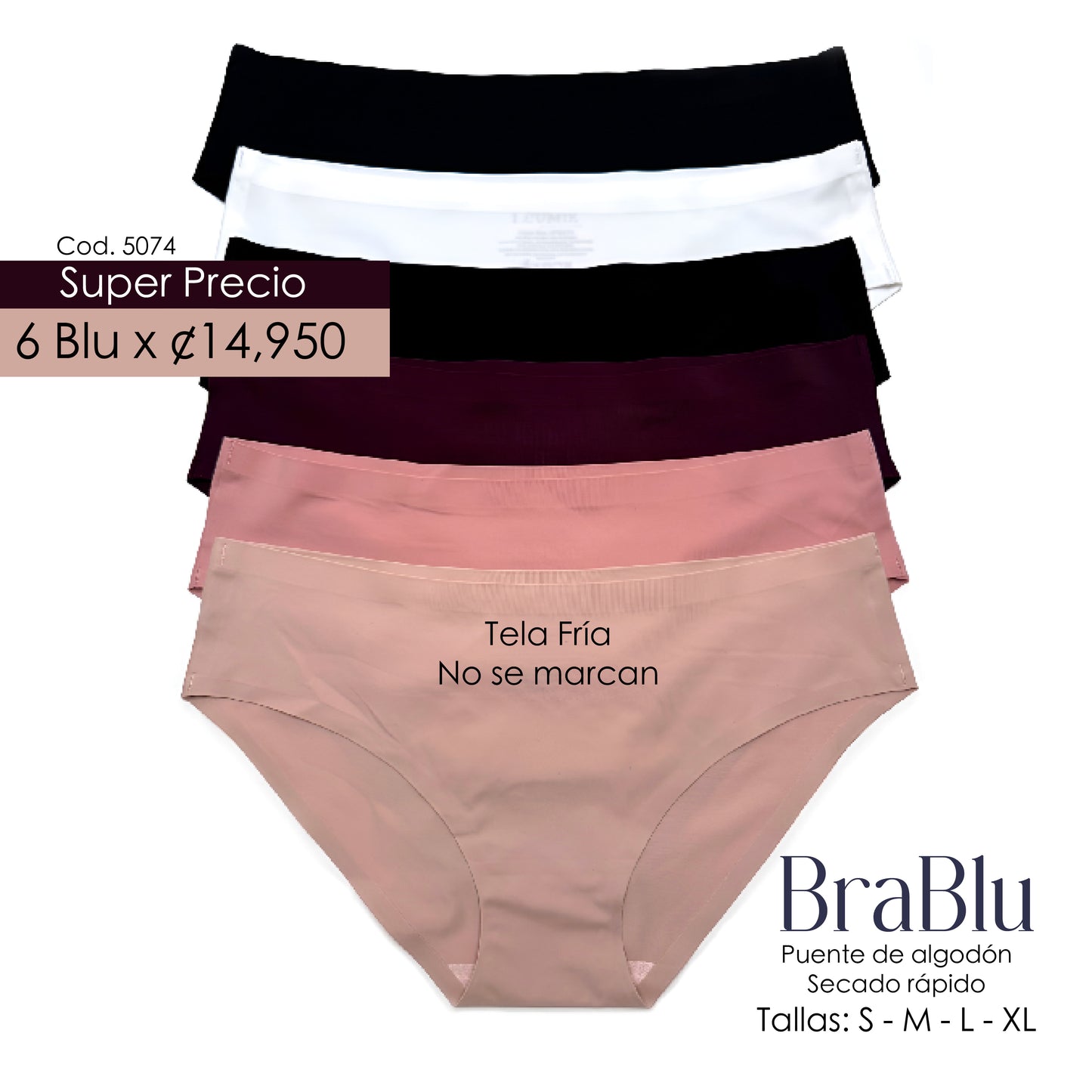 Paquete de 6 Blu Código 5074