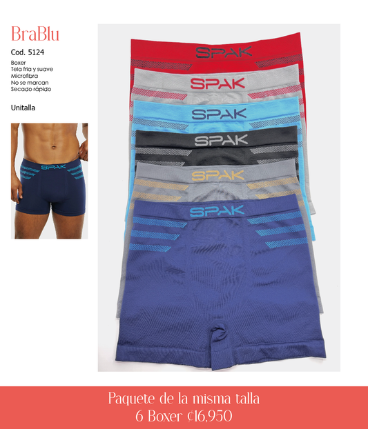 Paquete de 6 BOXER PARA HOMBRE cod 5124