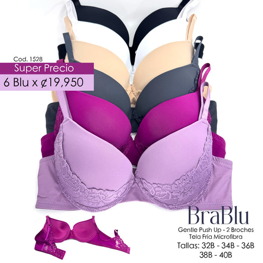 Paquete de 6 Bra Código 1528 Gentle PUSH UP