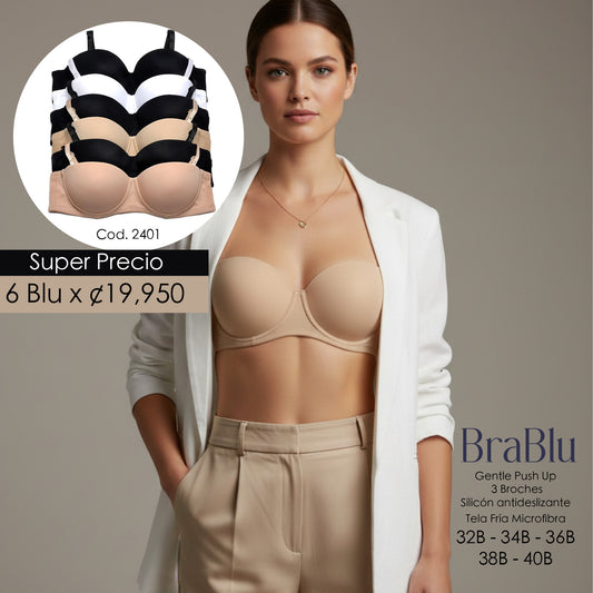 Paquete de 6 Bra Código  2401