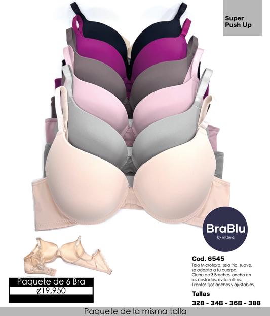 Paquete de 6 Bra Código 6545