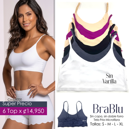 Paquete de 6 Bra Código  9700