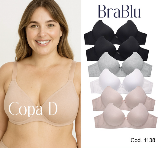 Paquete de 6 Bra Código 1138 Copa D