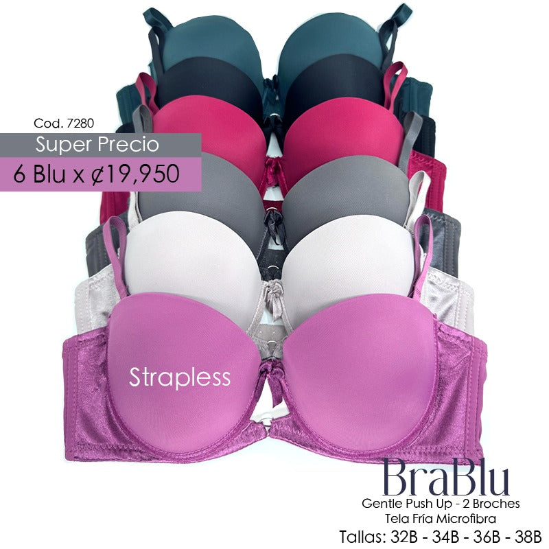 Paquete de 6 Bra Código  7280
